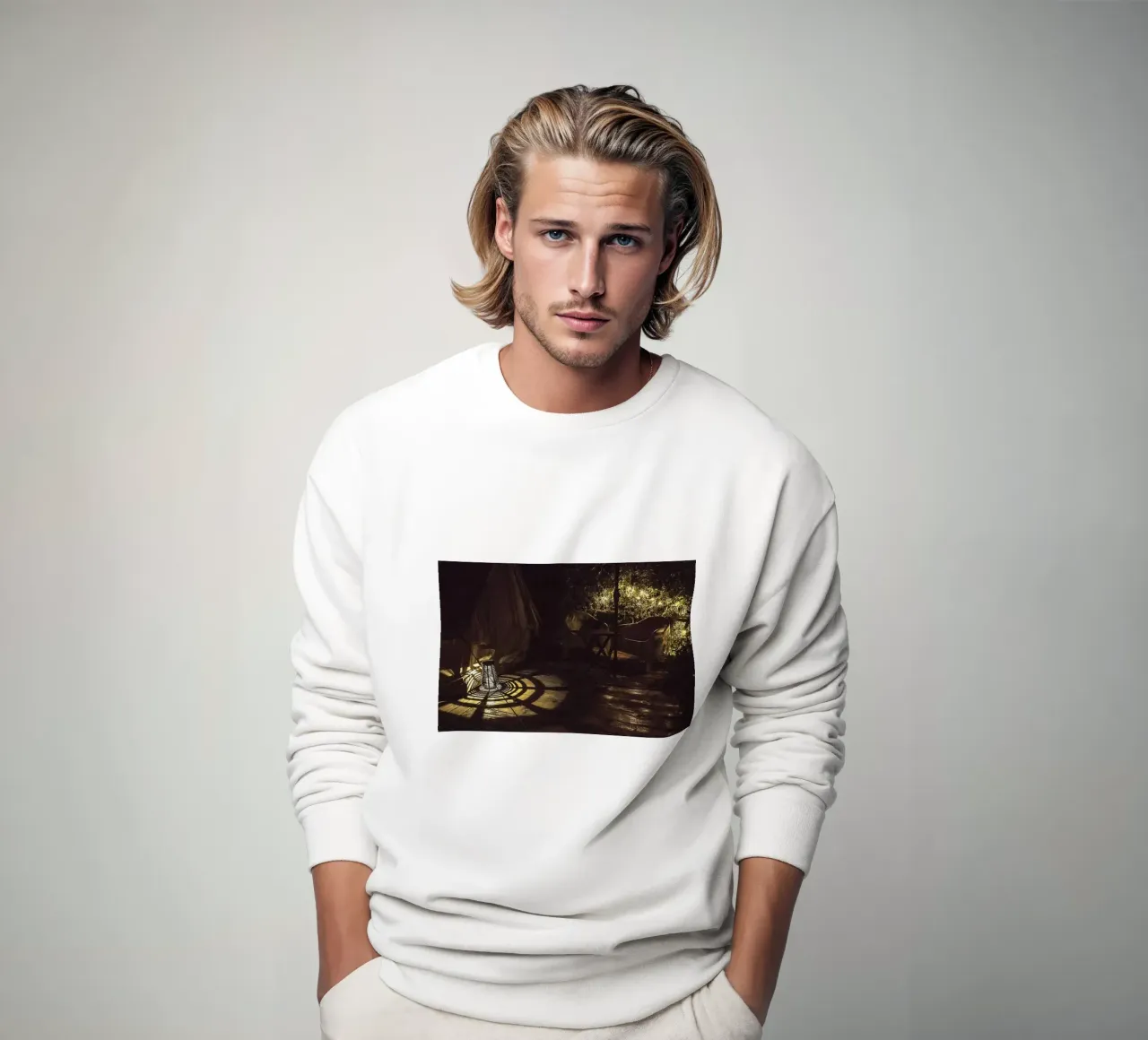 Nachtlicht schaduwen - fine art print sweatshirt van jay