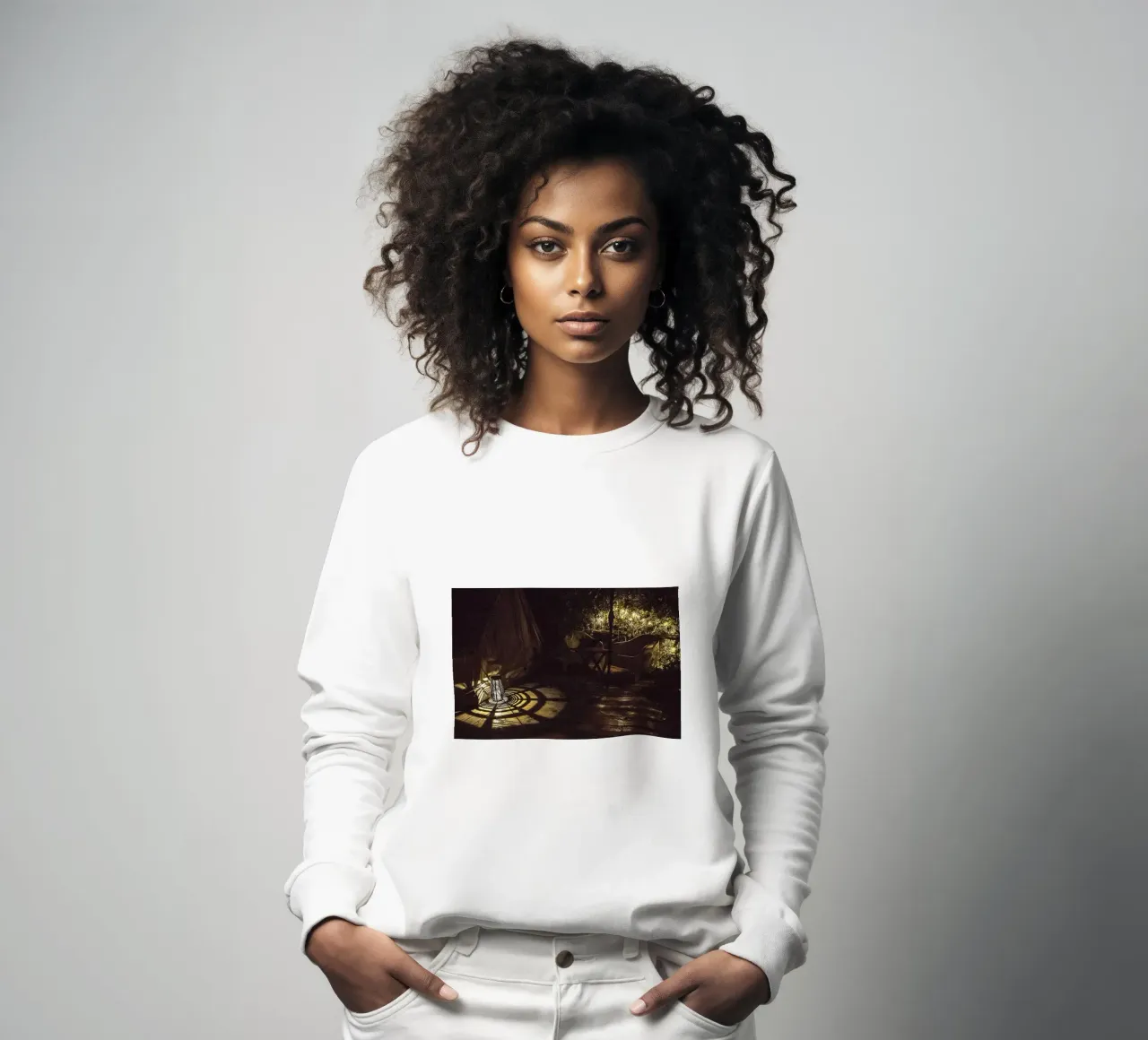 Nachtlicht schaduwen - fine art print sweatshirt van jay