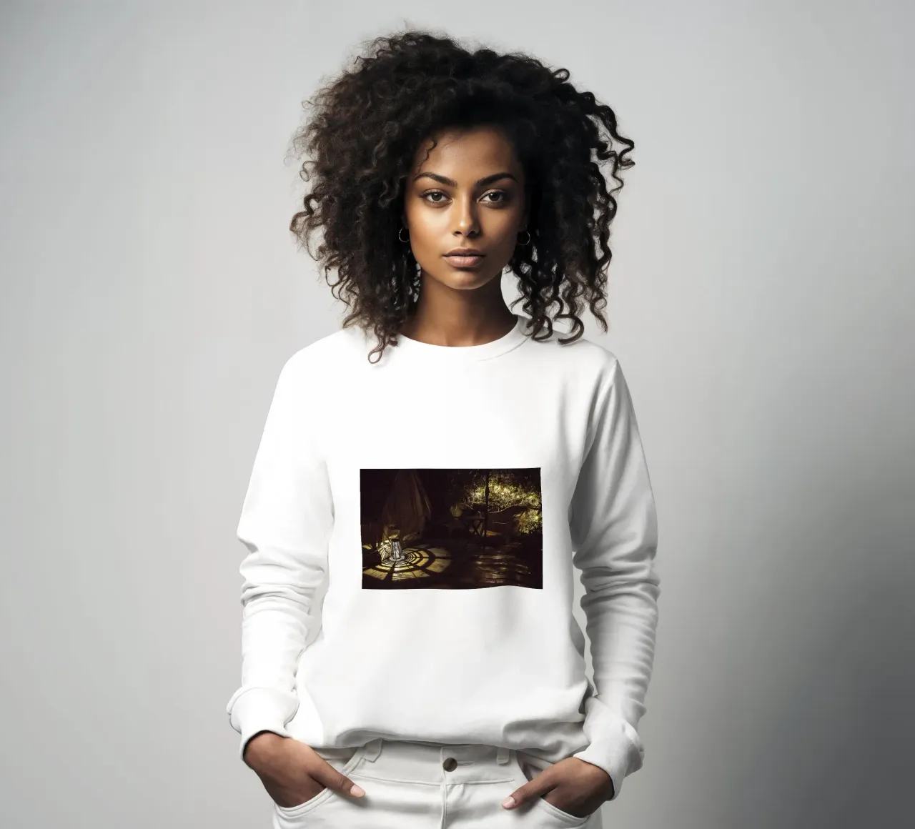 Nachtlicht schaduwen - fine art print sweatshirt van jay