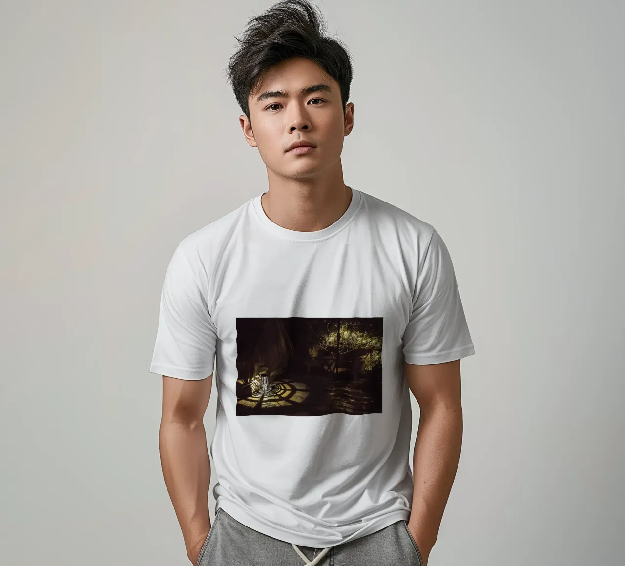 Nachtlicht schaduwen - fine art print t-shirt van jay