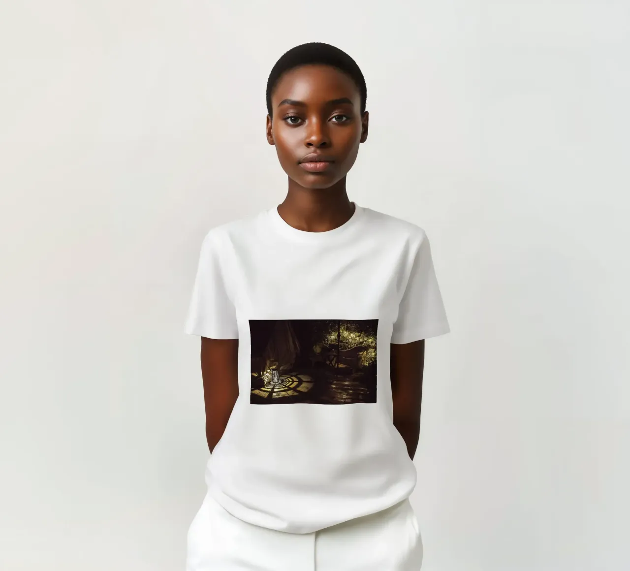 Nachtlicht schaduwen - fine art print t-shirt van jay