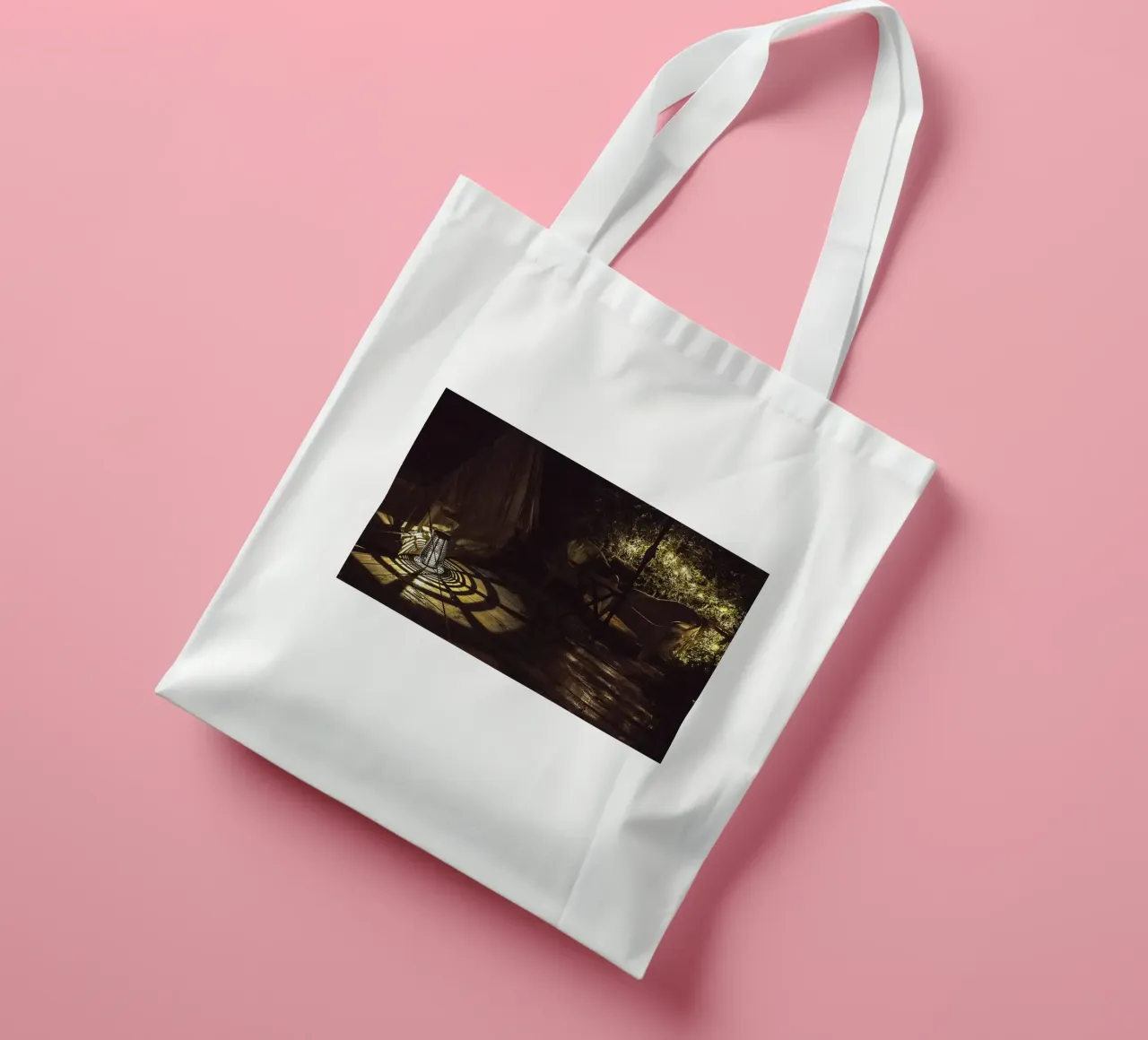 Nachtlicht schaduwen - fine art print jute draagtas van jay