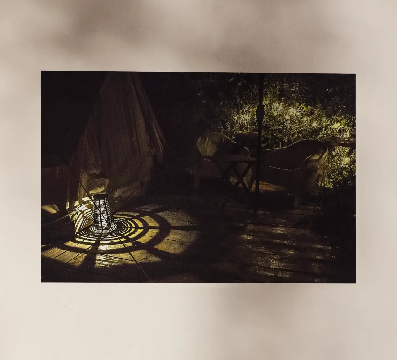 Nachtlicht schaduwen - fine art print backlit folie van jay