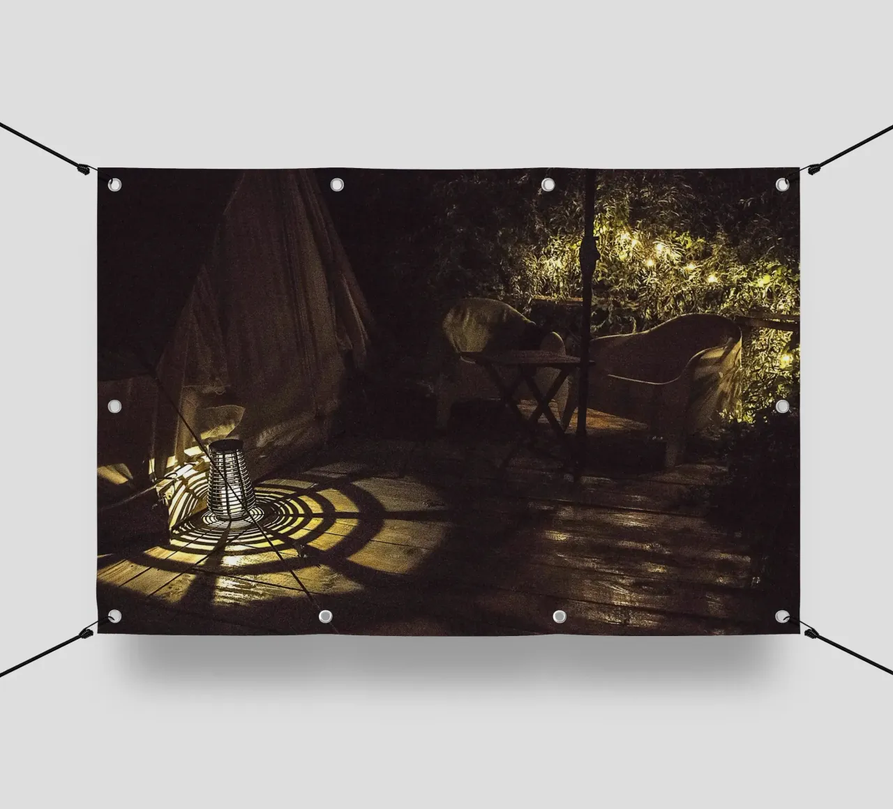 Nachtlicht schaduwen - fine art print pvc-zeil van jay