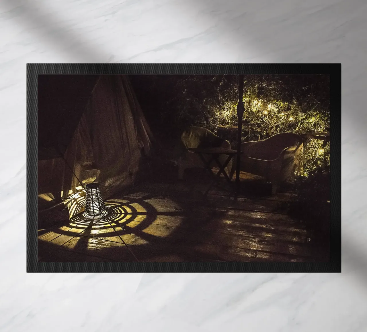 Nachtlicht schaduwen - fine art print deurmat van jay