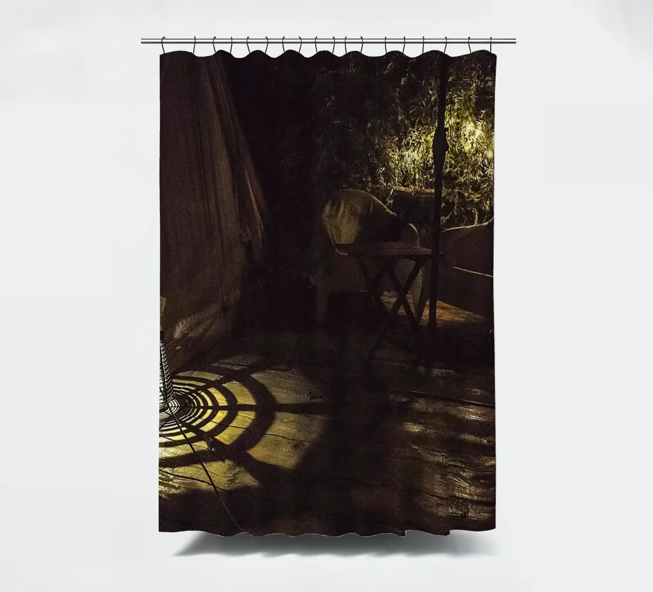 Nachtlicht schaduwen - fine art print douchegordijn van jay