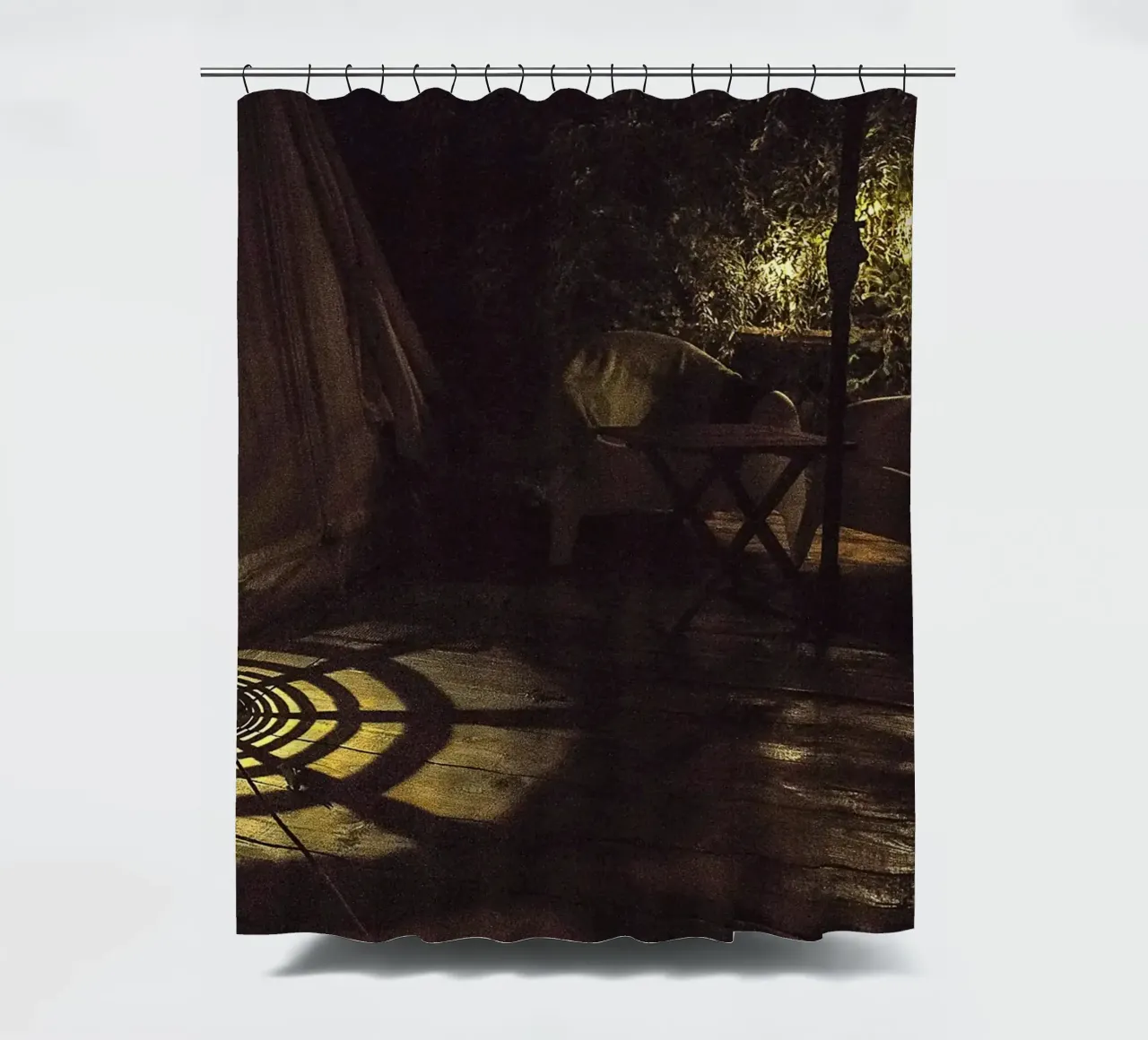 Nachtlicht schaduwen - fine art print douchegordijn van jay