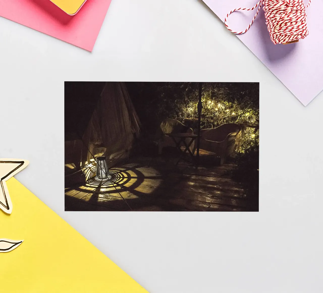 Nachtlicht schaduwen - fine art print sticker van jay