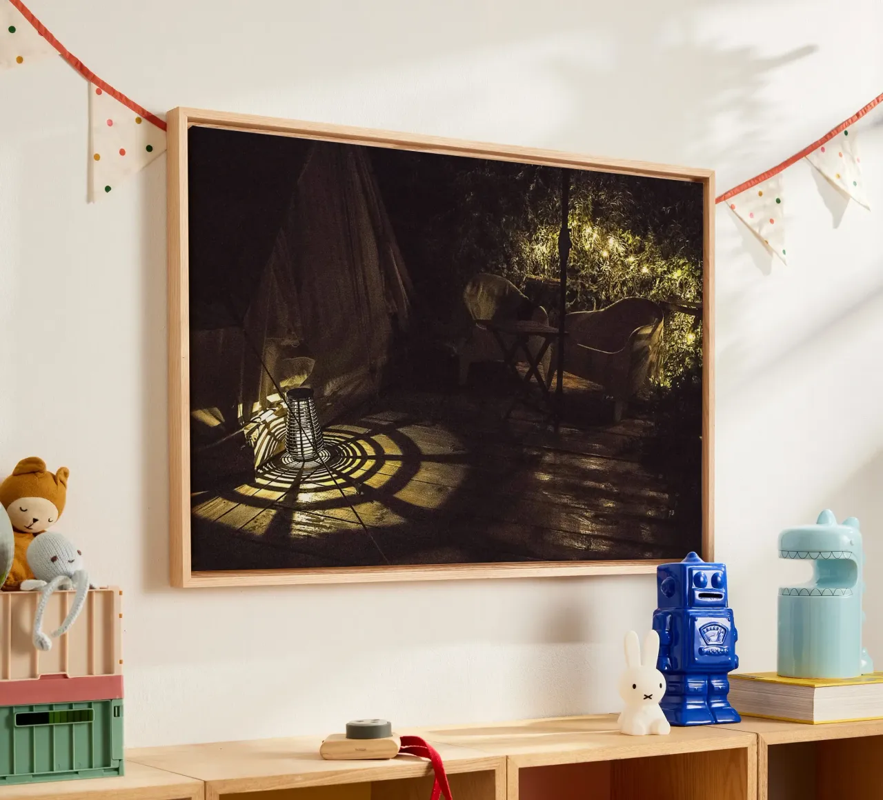 Nachtlicht schaduwen - fine art print canvas van jay