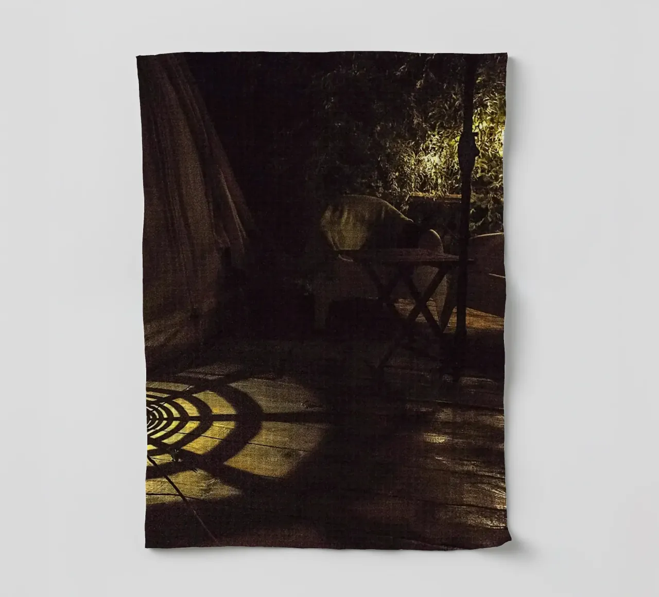 Nachtlicht schaduwen - fine art print theedoek van jay