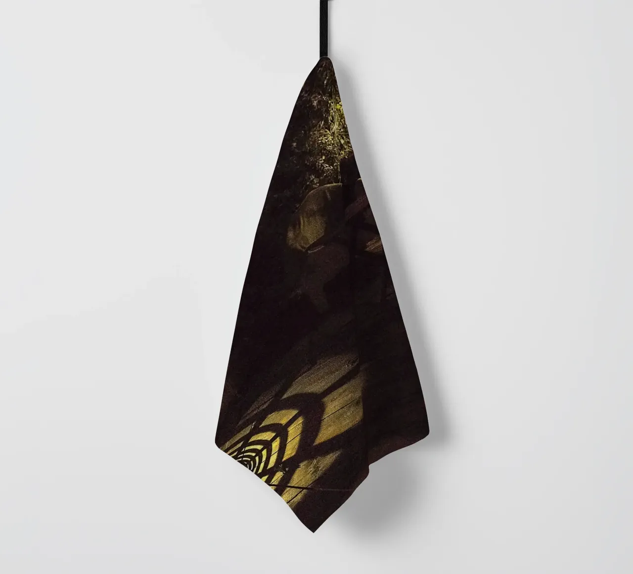 Nachtlicht schaduwen - fine art print theedoek van jay