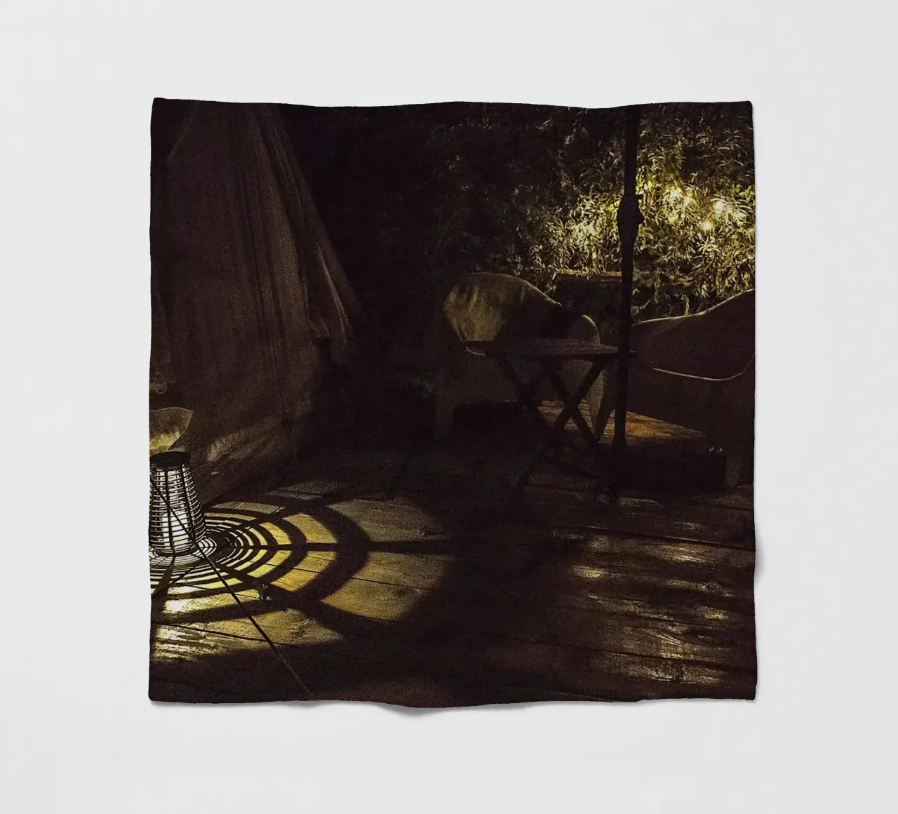 Nachtlicht schaduwen - fine art print fleecedeken van jay