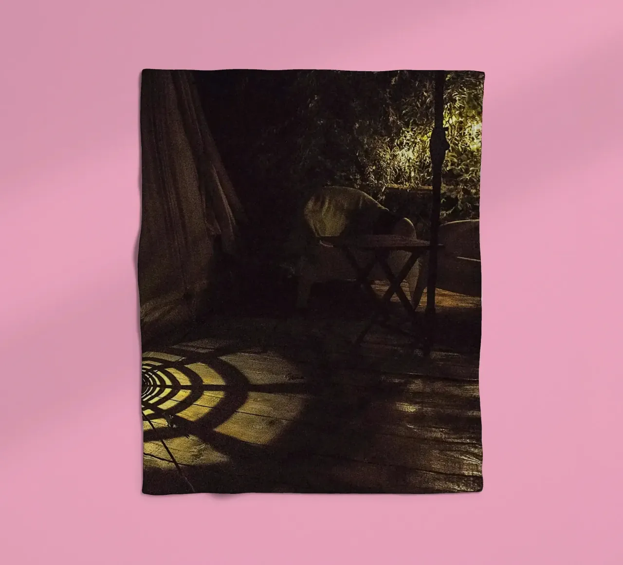 Nachtlicht schaduwen - fine art print fleecedeken van jay