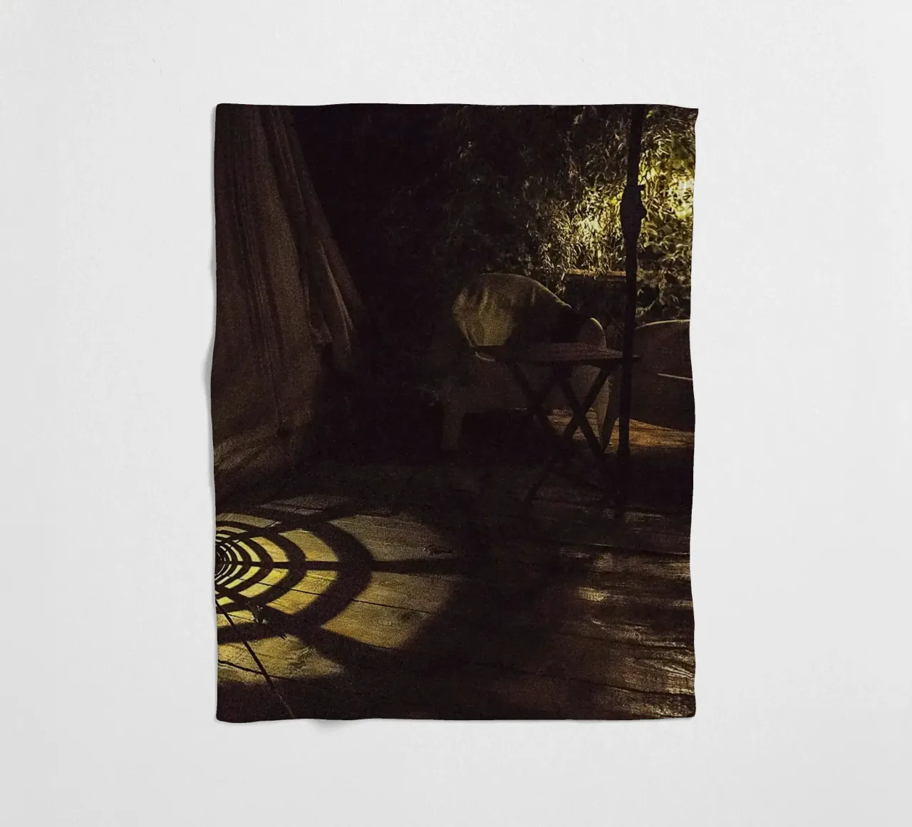 Nachtlicht schaduwen - fine art print fleecedeken van jay