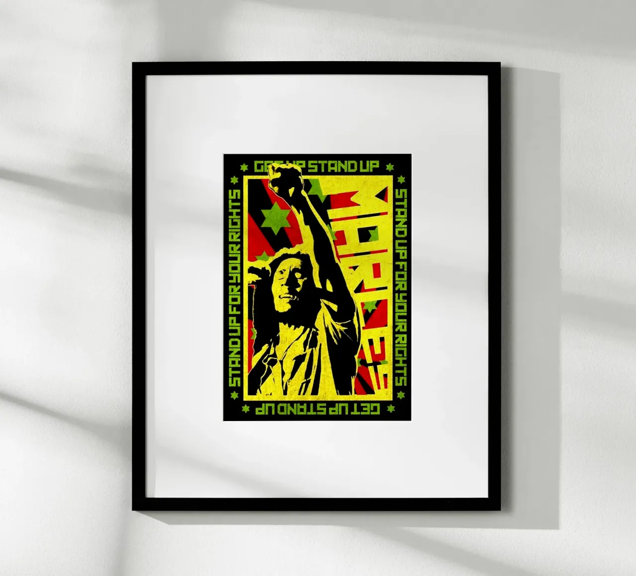 Bob Markeyy Rock Steady poster con telaio in plastica da eliouxence