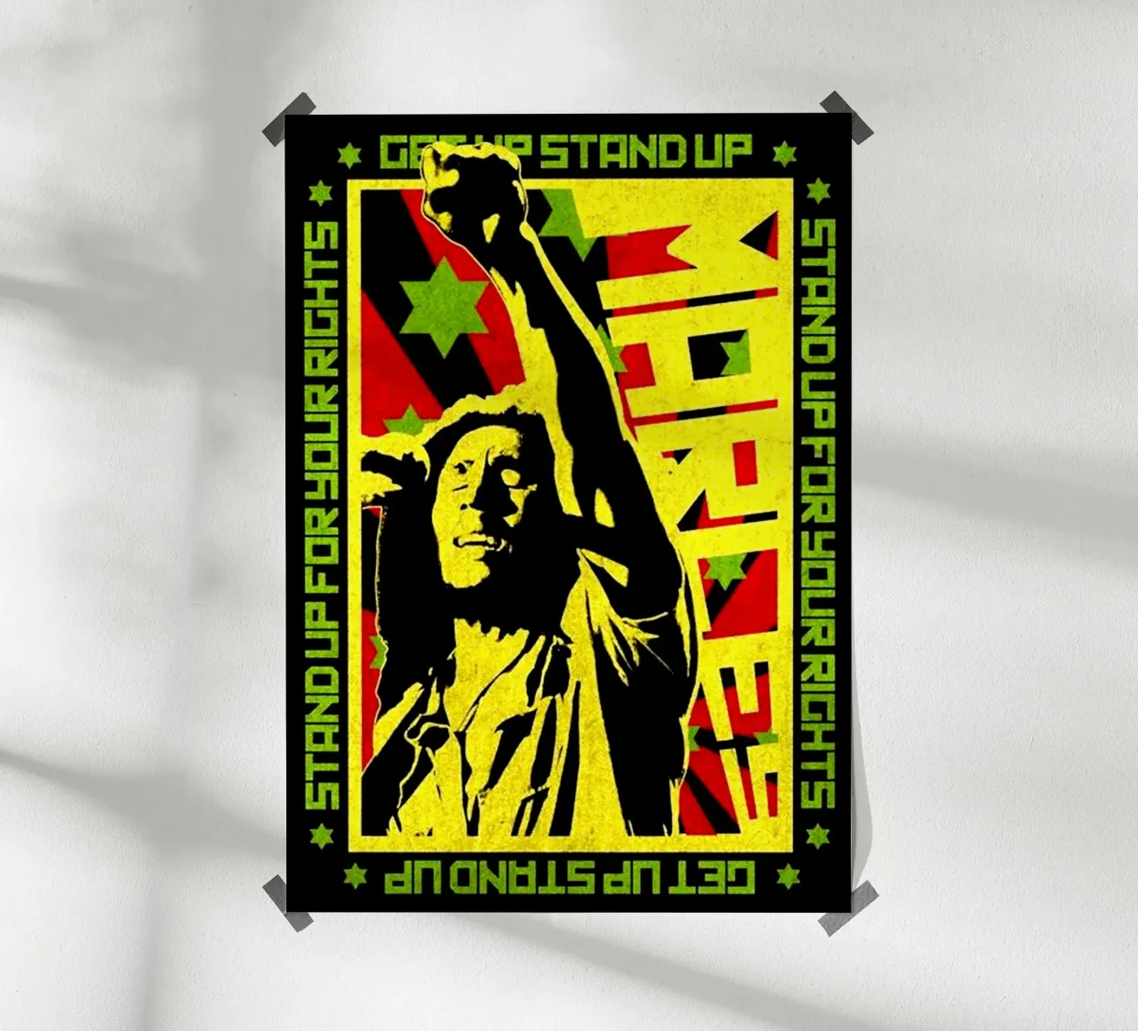 Bob Markeyy Rock Steady poster con telaio in plastica da eliouxence