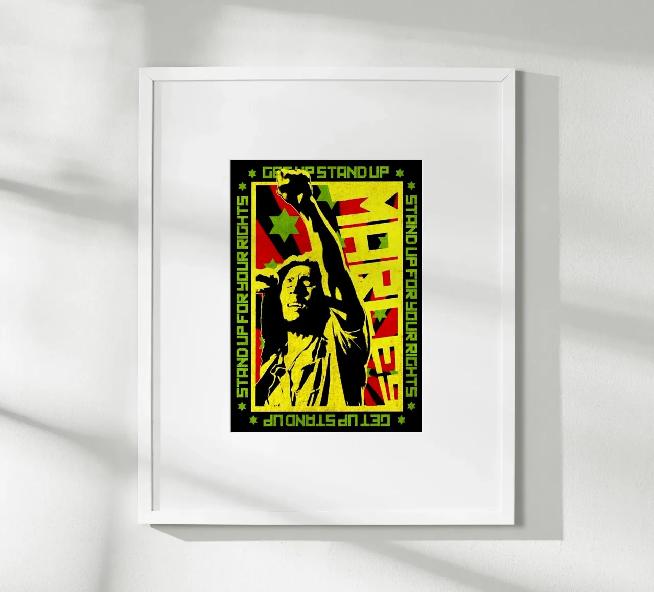 Bob Markeyy Rock Steady poster con telaio in plastica da eliouxence