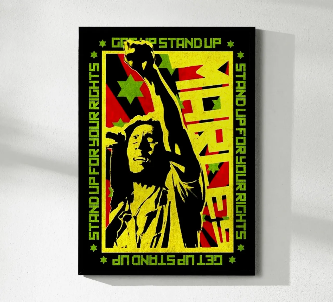 Bob Markeyy Rock Steady poster con telaio in plastica da eliouxence