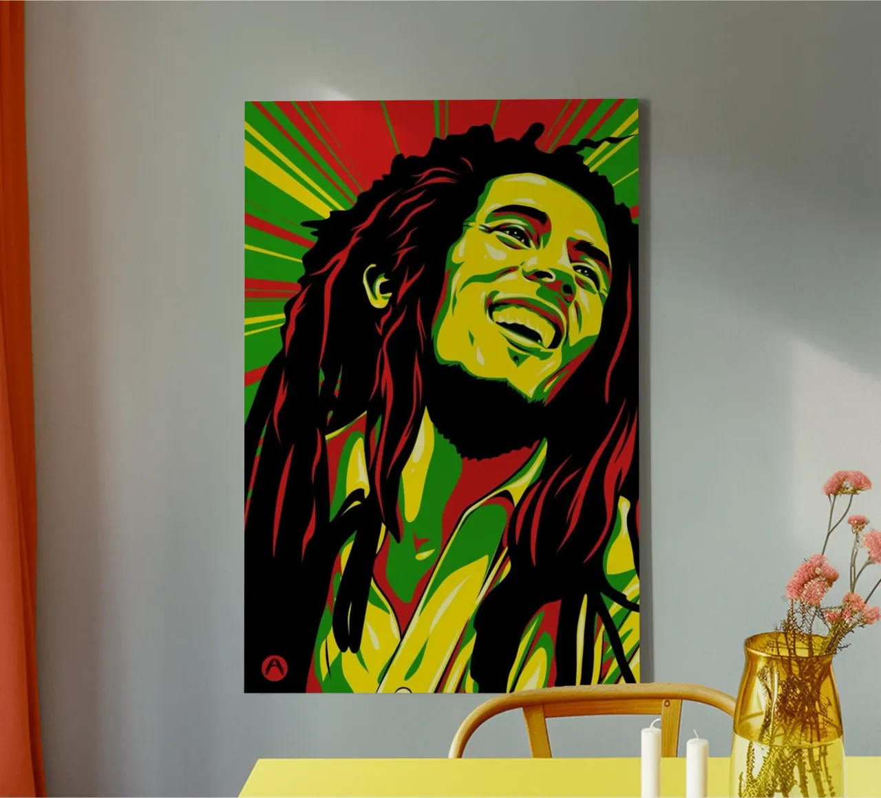 Pop Art Bob Marley canvas with Floater frame by eliouxence