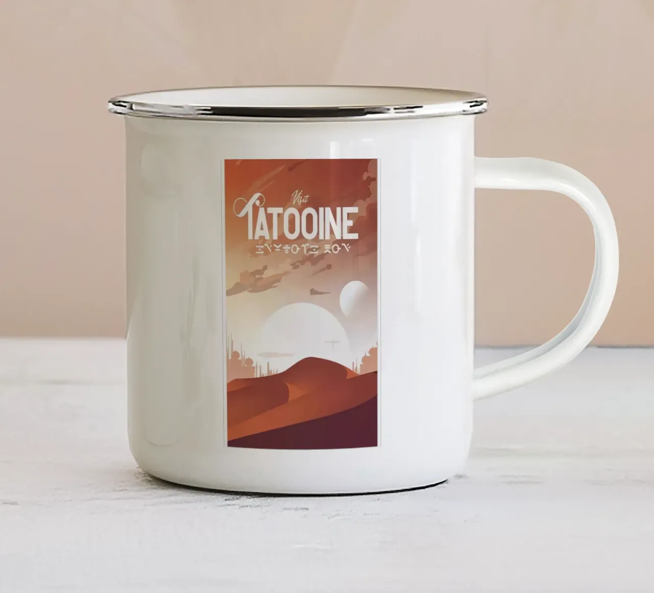 Viaggio su Tatooine tazza in smalto da hanna shop