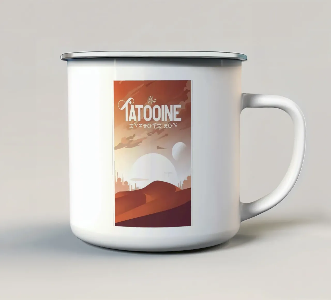 Viaggio su Tatooine tazza in smalto da hanna shop