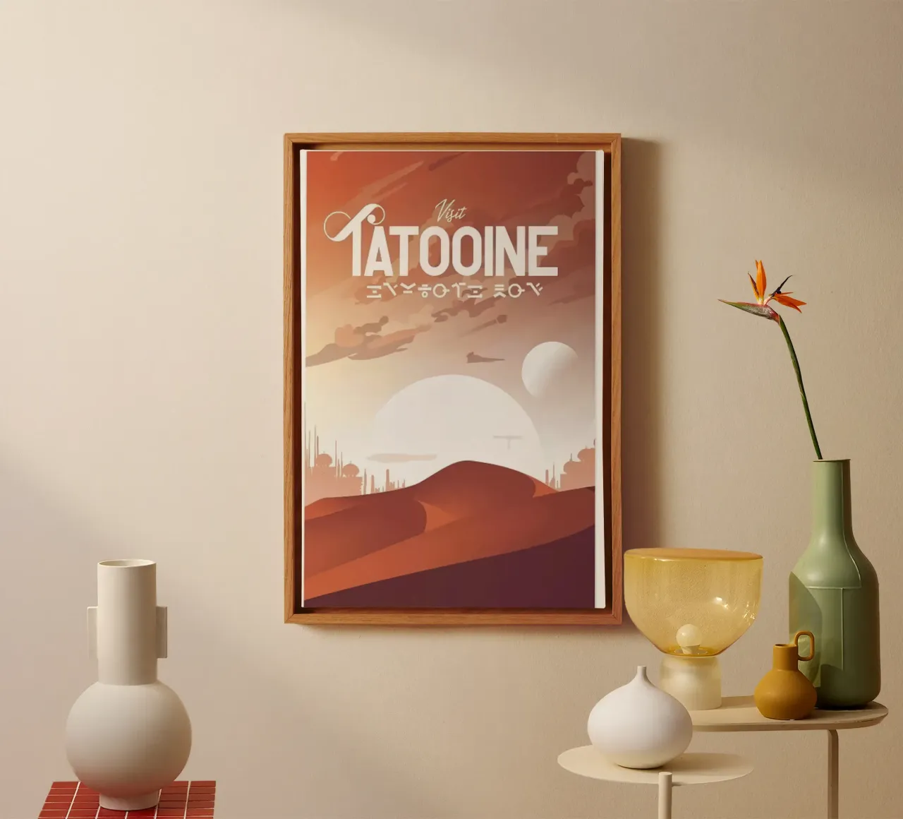 Viaggio su Tatooine tela con Cornice a cassetta da hanna shop
