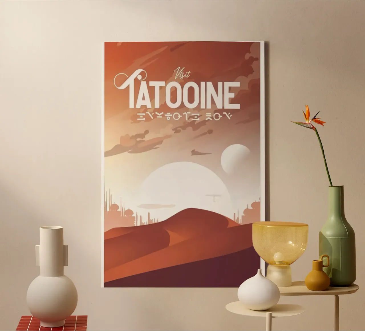 Viaggio su Tatooine tela con Cornice a cassetta da hanna shop