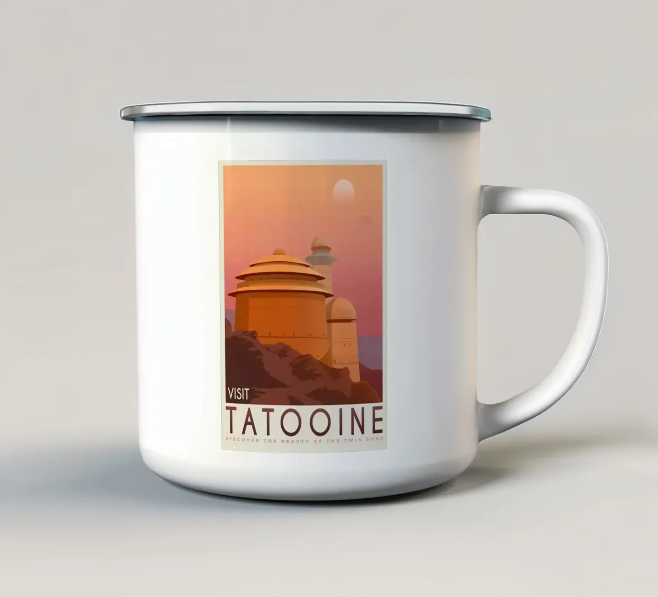 Luoghi di viaggio Tatooine tazza in smalto da hanna shop