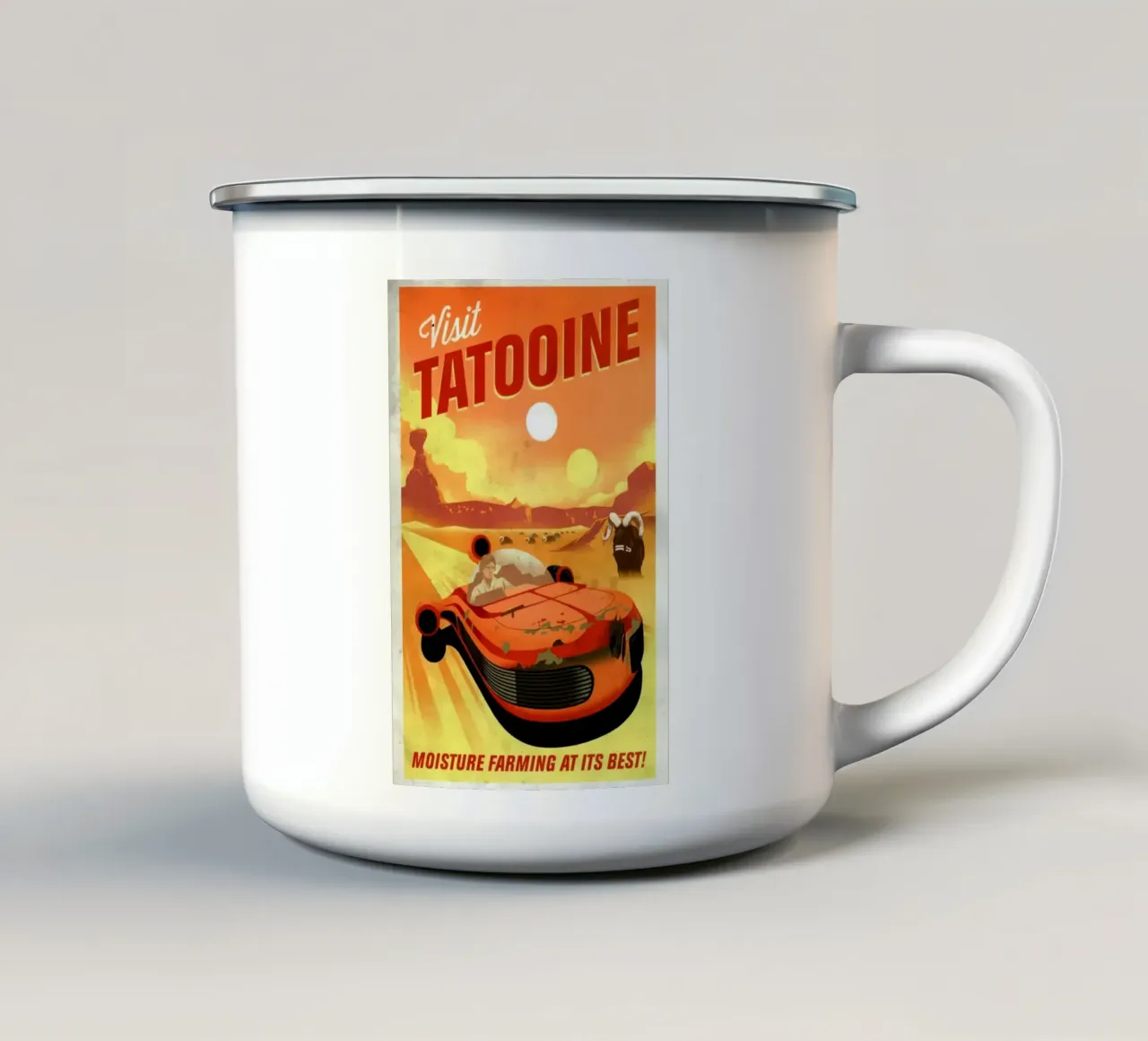 Visitare Tatooine tazza in smalto da hanna shop