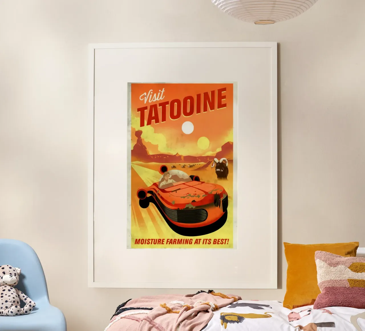 Visitare Tatooine poster con telaio in legno da hanna shop