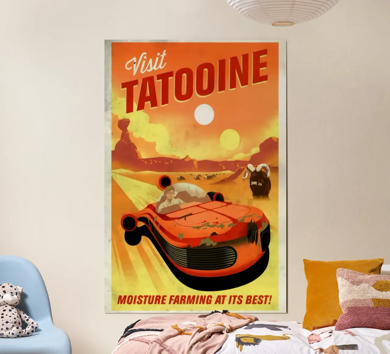 Visitare Tatooine poster con telaio in legno da hanna shop