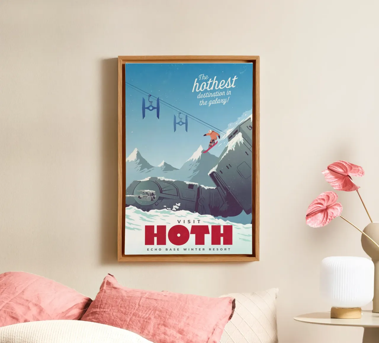 visita al resort invernale di hoth tela con Cornice a cassetta da hanna shop