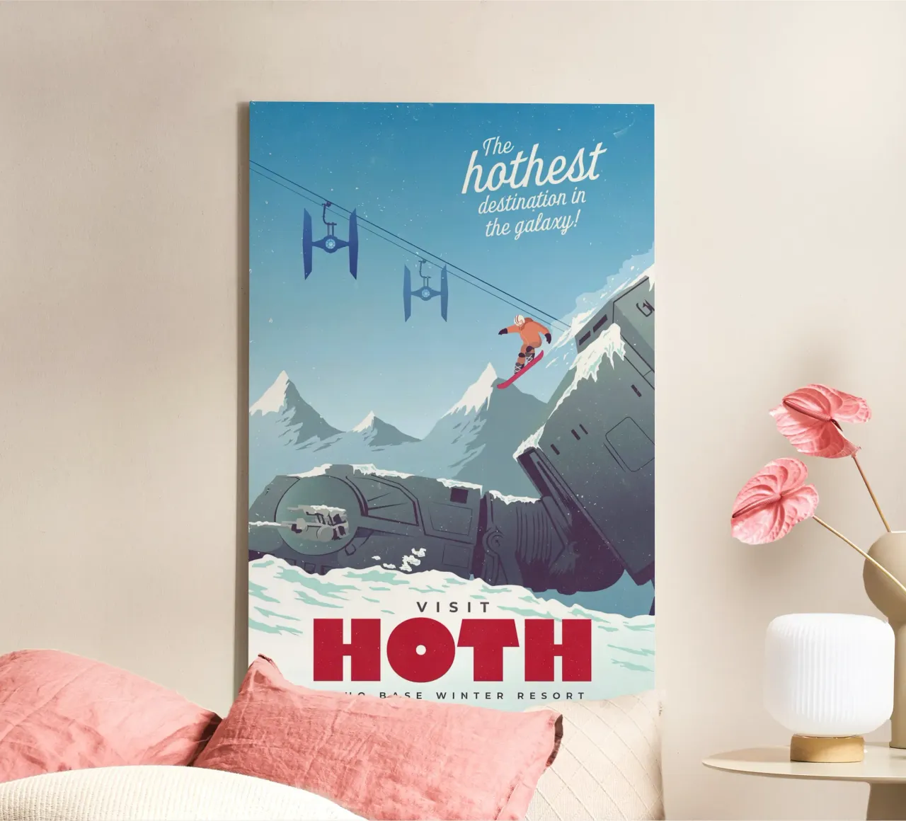 visita al resort invernale di hoth tela con Cornice a cassetta da hanna shop