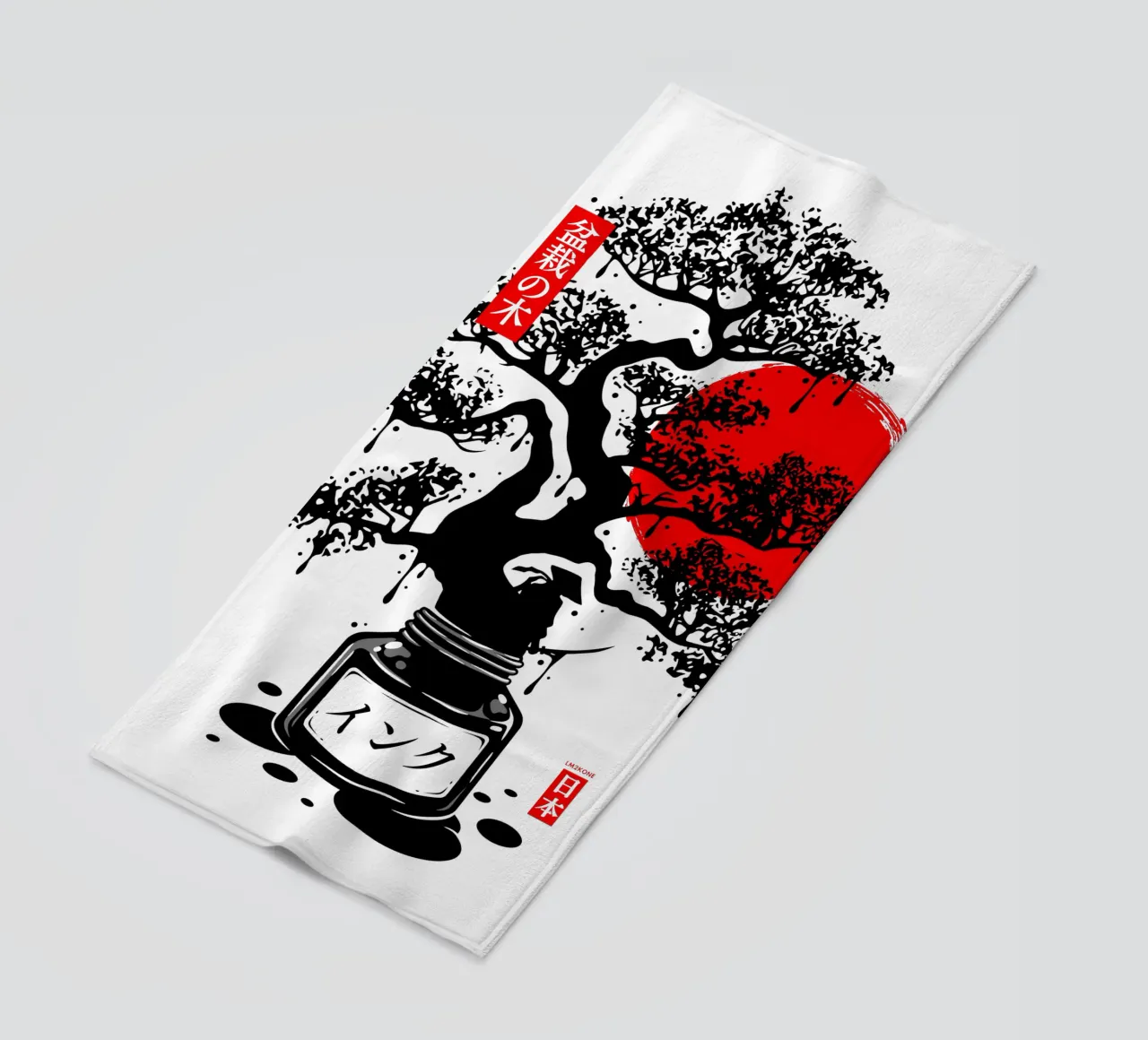 Inchiostro giapponese nero Bonsai telo mare da LM2KONE