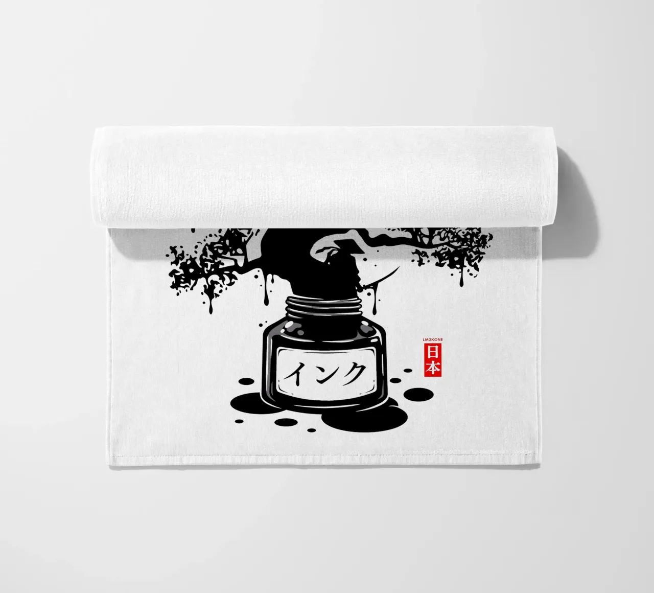 Inchiostro giapponese nero Bonsai telo mare da LM2KONE