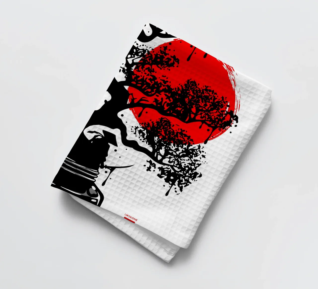 Inchiostro giapponese nero Bonsai canovaccio da cucina da LM2KONE
