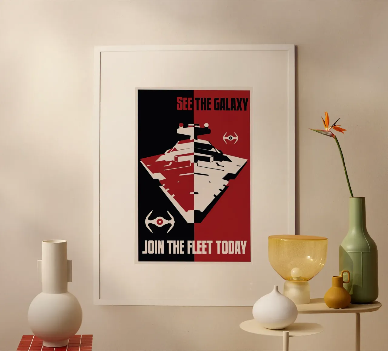 visita vedere la galassia poster con telaio in alluminio da hanna shop