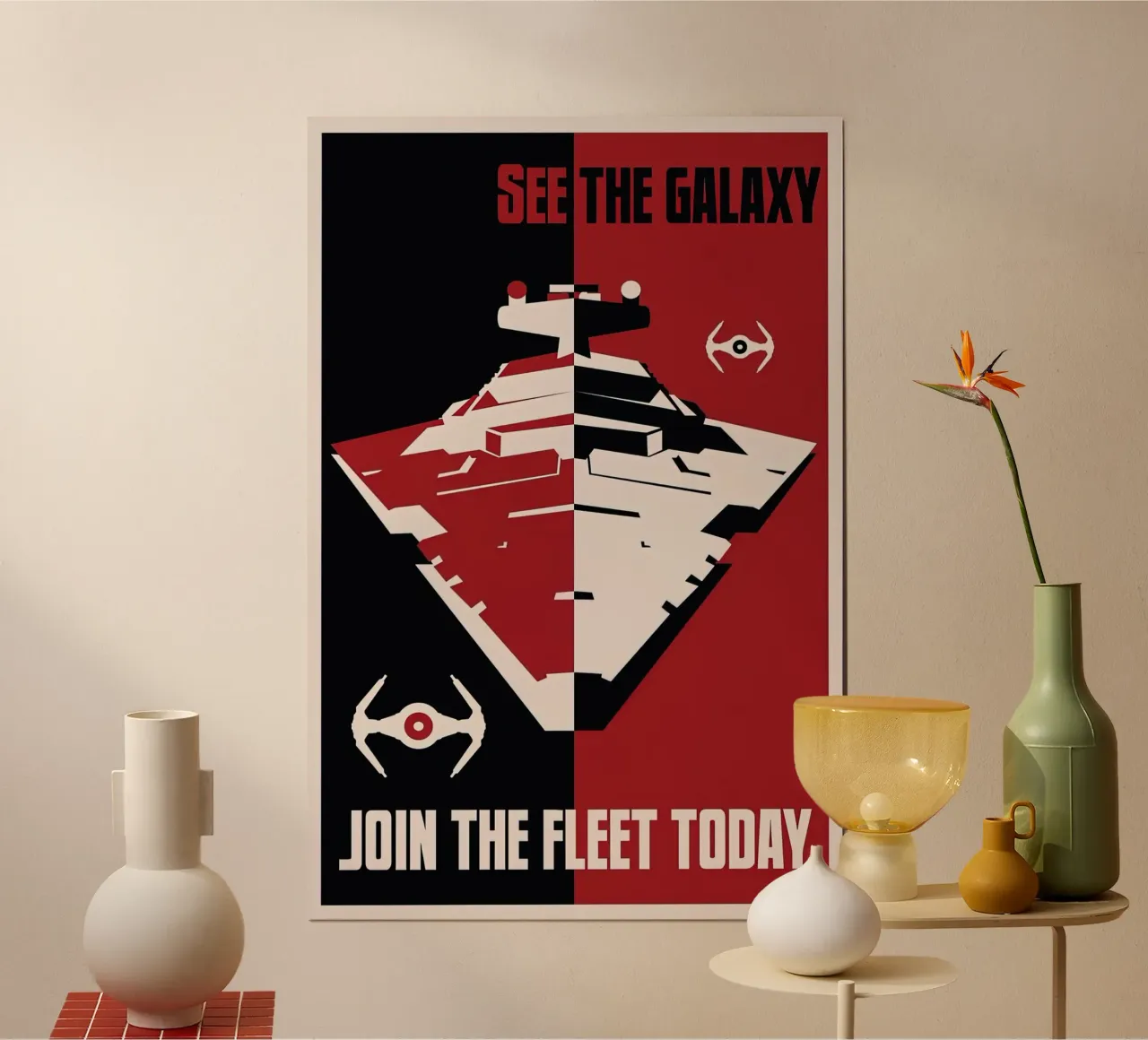 visita vedere la galassia poster con telaio in alluminio da hanna shop