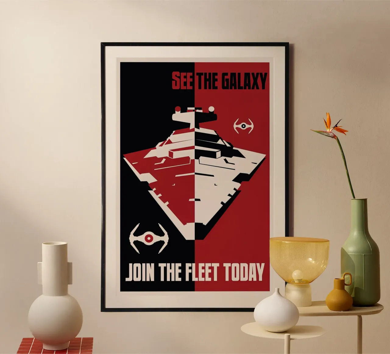 visita vedere la galassia poster con telaio in alluminio da hanna shop