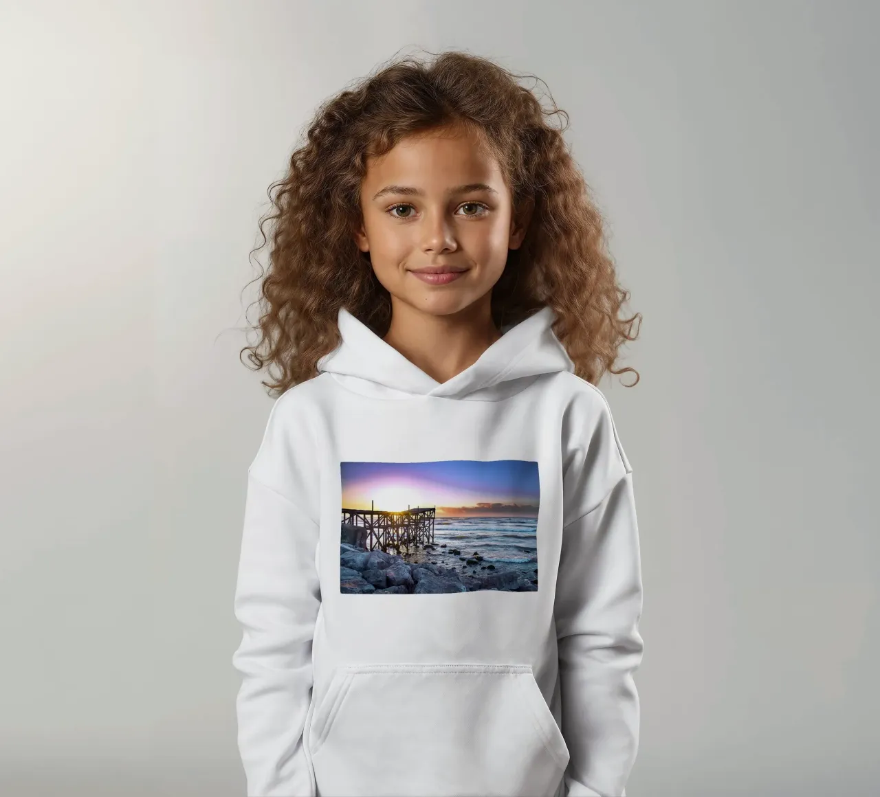 Dawn Pier - Kunstdruk kinder hoodie van jay