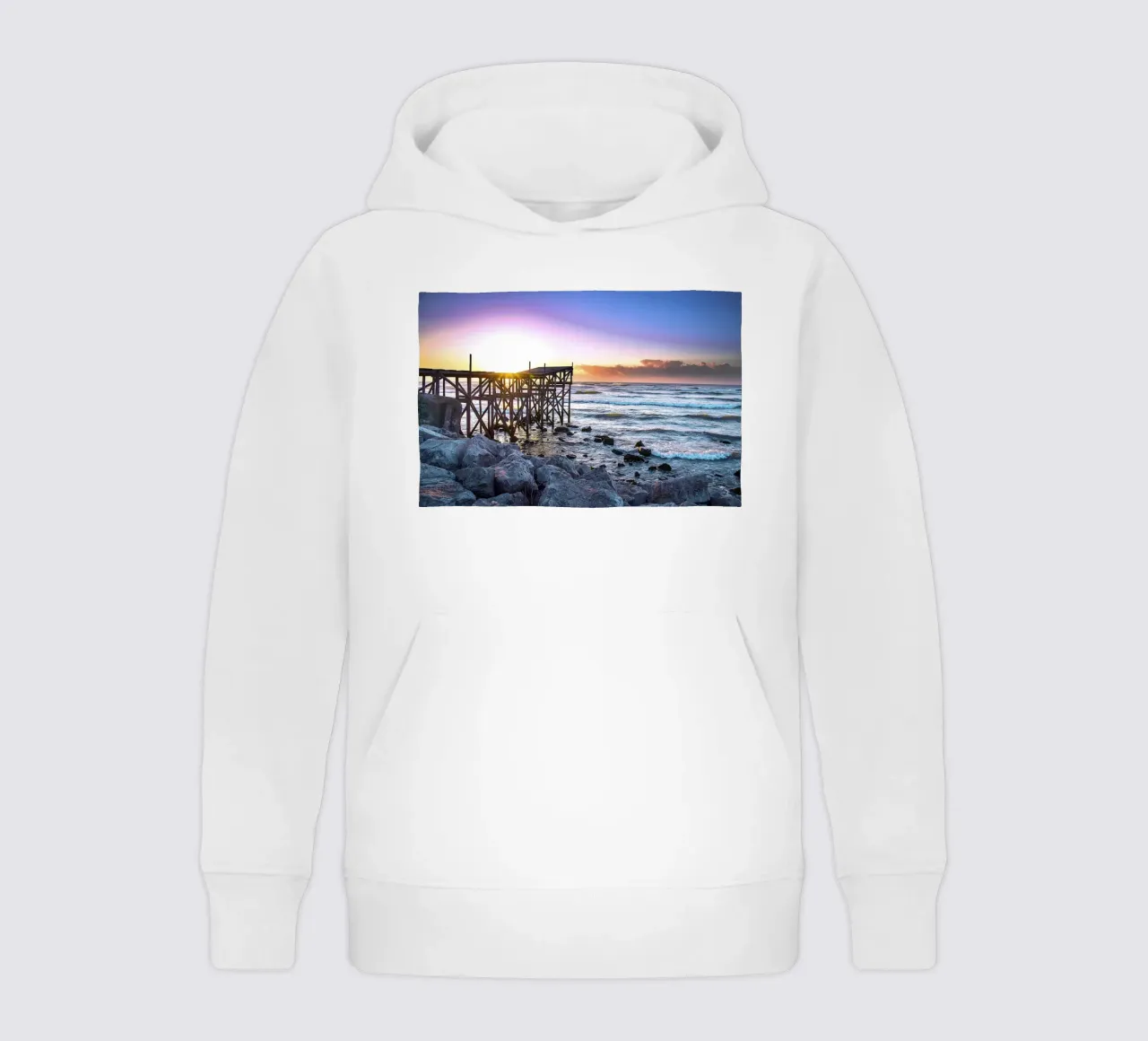 Dawn Pier - Kunstdruk kinder hoodie van jay