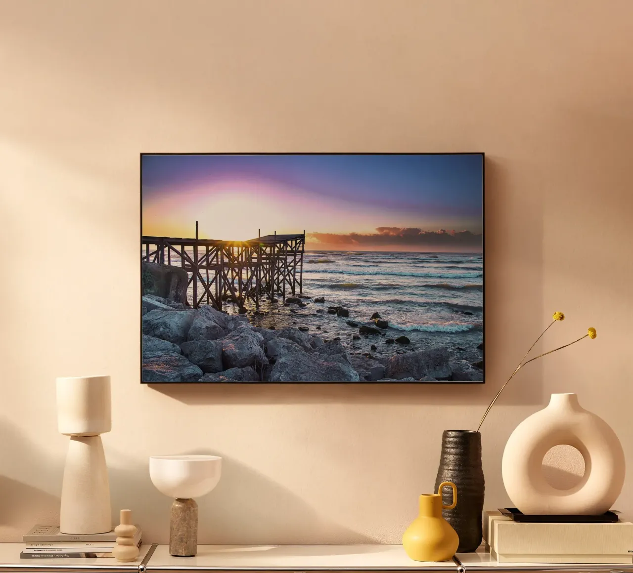 Dawn Pier - Kunstdruk forex-plaat van jay