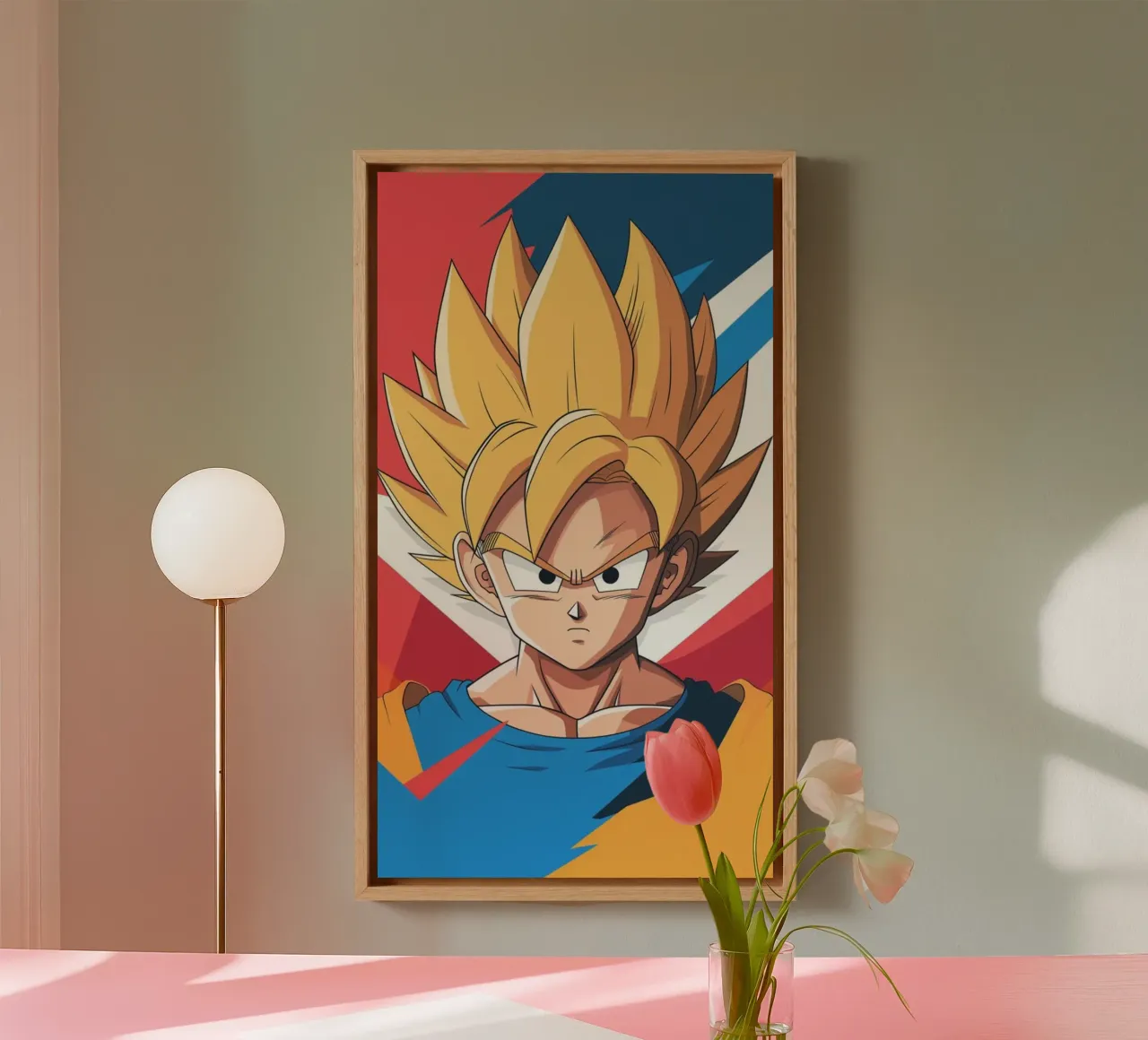 Son Goku Saiyan - Dragon Ball Classico tela con Cornice a cassetta da sophielouise.designs