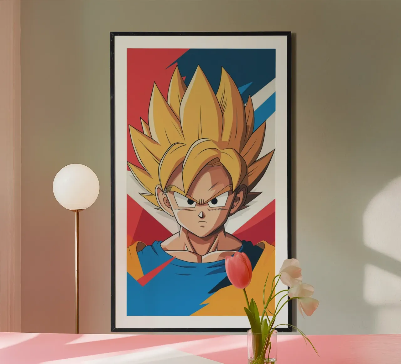 Son Goku Saiyan - Dragon Ball Classico poster con telaio in alluminio da sophielouise.designs