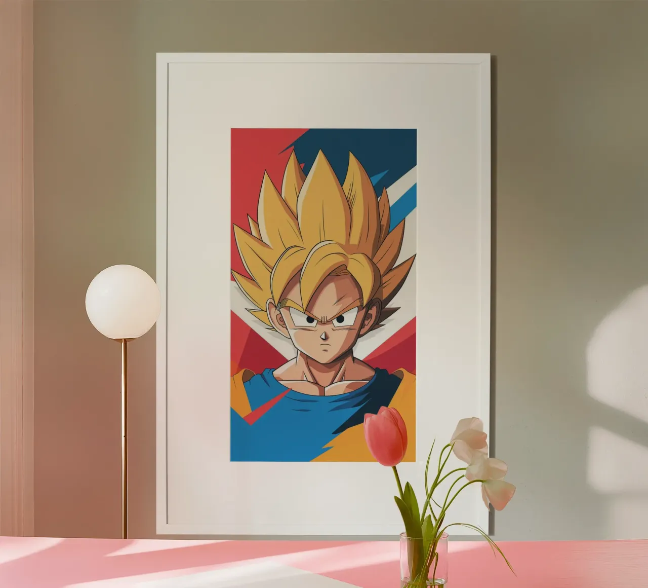 Son Goku Saiyan - Dragon Ball Classico poster con telaio in alluminio da sophielouise.designs