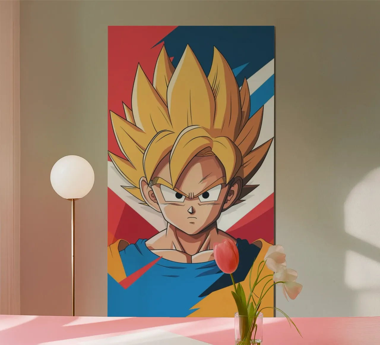 Son Goku Saiyan - Dragon Ball Classico poster con telaio in alluminio da sophielouise.designs
