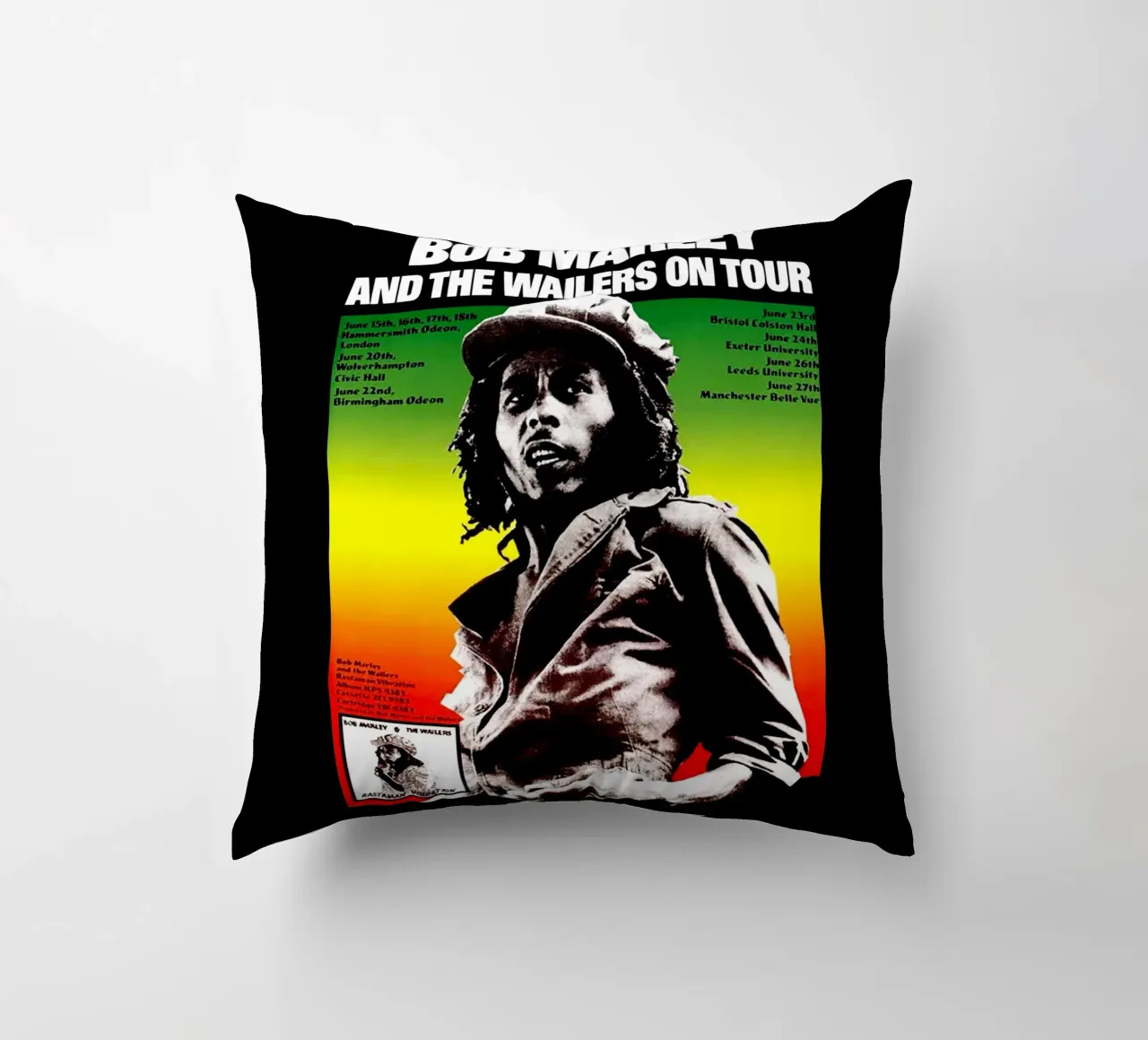 Bob Marley e i Wailers in tournée cuscino da eliouxence