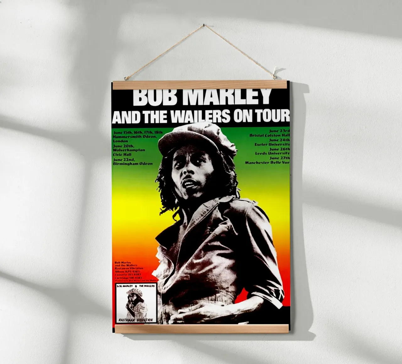 Bob Marley e i Wailers in tournée poster con telaio in alluminio da eliouxence