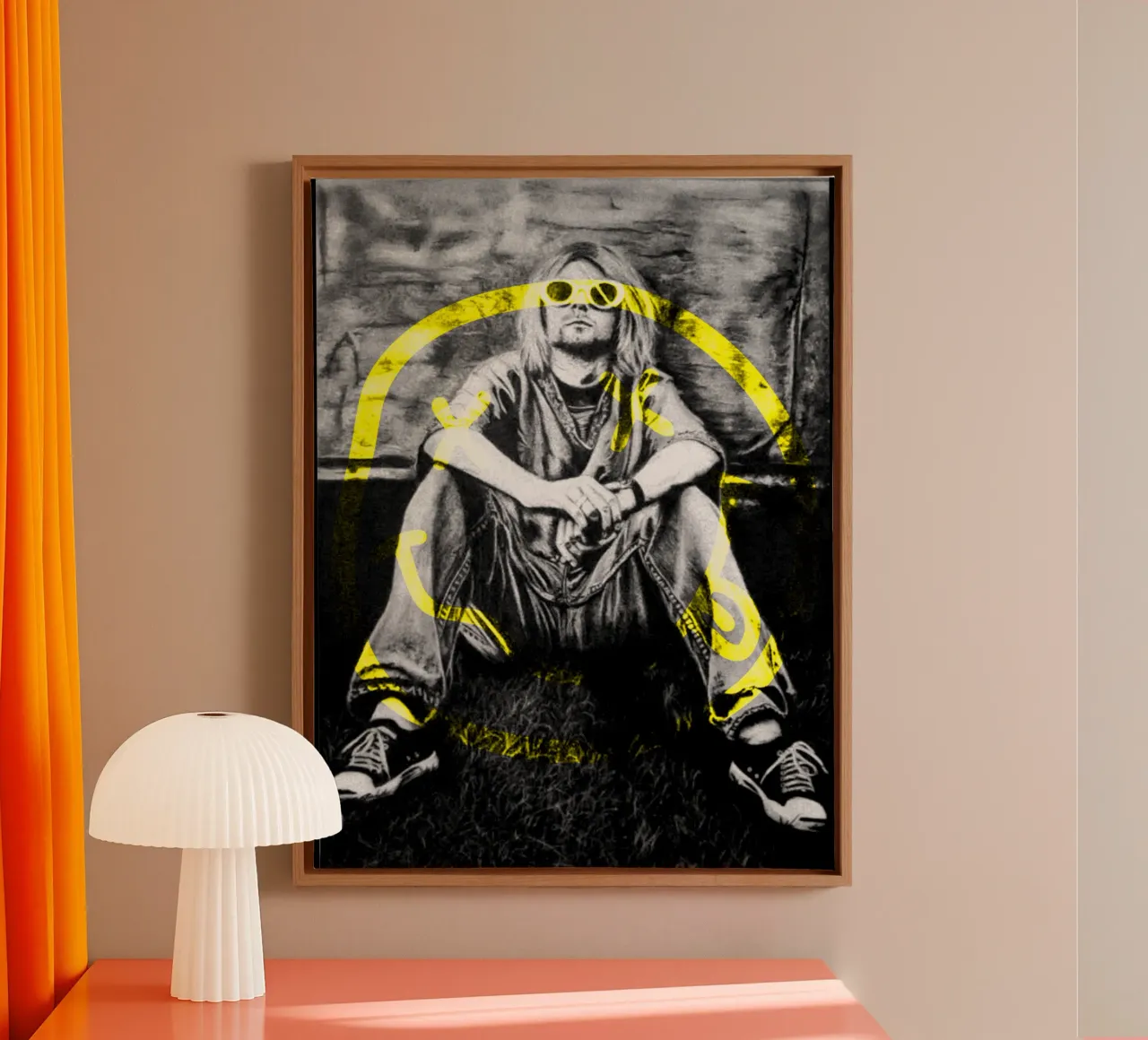Kurt Cobain Rock Band tela con Cornice a cassetta da itzmyui