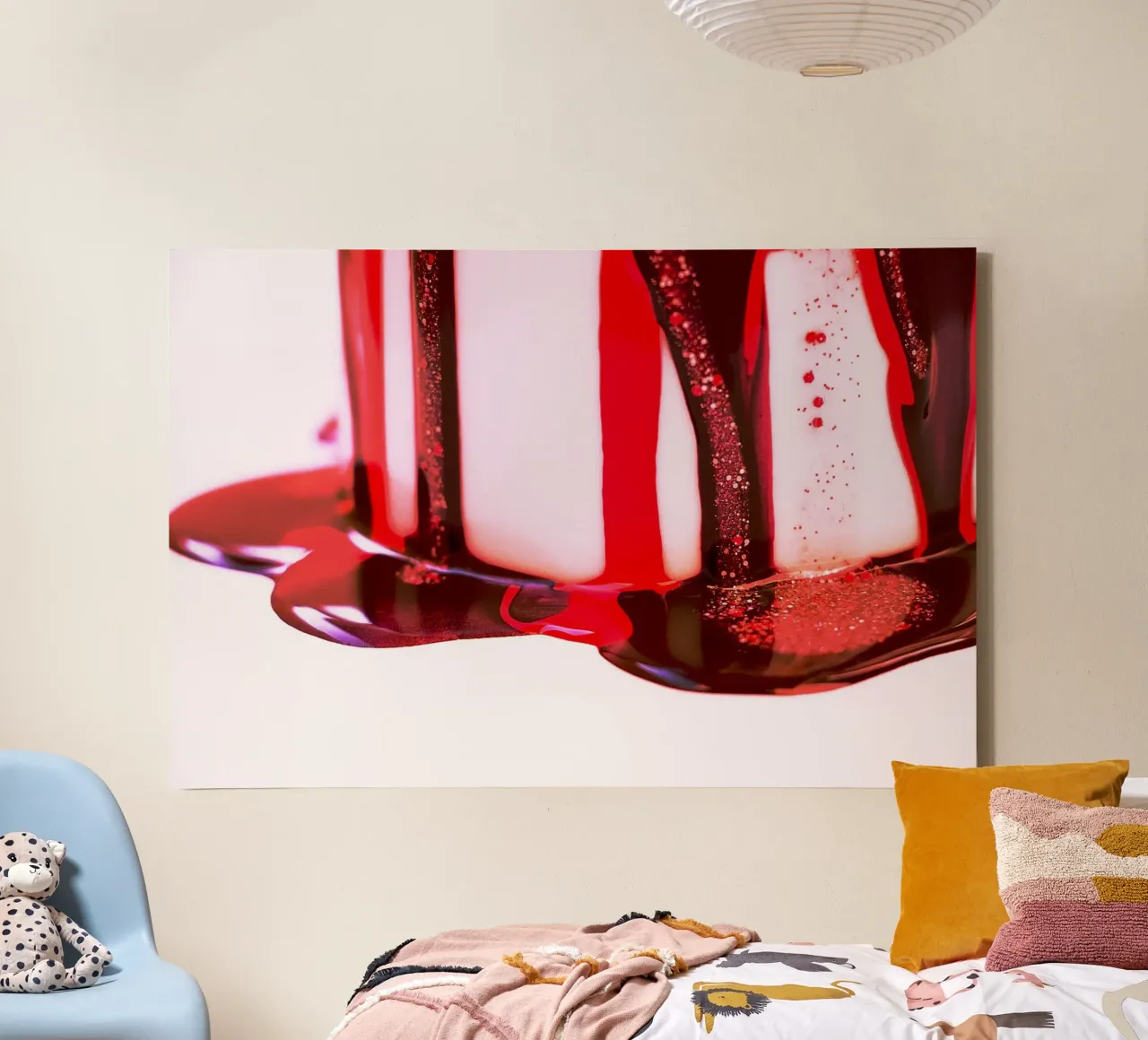Nagellak Play II - Kunstdruk canvas met Baklijst van jay
